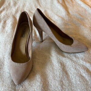 Zara Trf suede stiletto heels, blush, size 9 (EU 40)